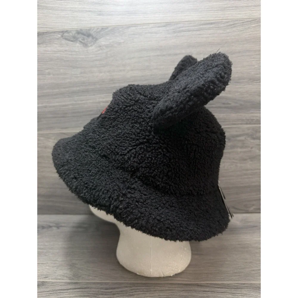 Lululemon Disney Mickey Hat Bucket Womens S/M Black Textured Fleece Ears New